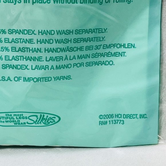 Silkies Cream Microfiber Trouser Socks 2 Pair Pack 2006 Regular Made USA 911029 - Picture 5 of 8